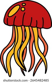 isolate icon vector of Jellyfish