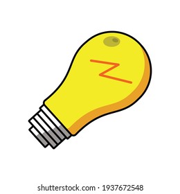 isolate illuminated light vector icon on a white background