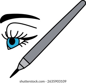 isolate illustration of an eyeliner