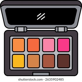isolate illustration of an eyeshadow palette