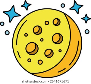 isolate illustration of a full moon