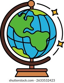isolate illustration of a globe