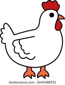 isolate Illustration icon of chicken