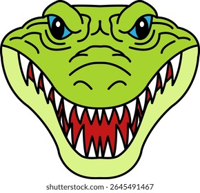 isolate Illustration icon of crocodile 