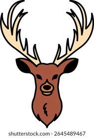 isolate Illustration icon of deer 