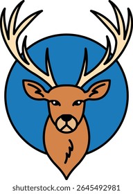 isolate Illustration icon of deer 