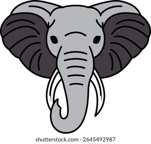 isolate Illustration icon of elephant 