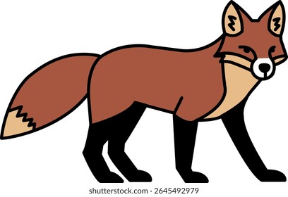 isolate Illustration icon of fox 