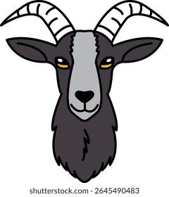 isolate Illustration icon of goat 
