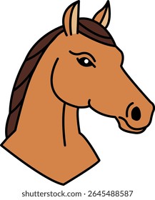 isolate Illustration icon of horse 
