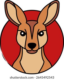 ícone Ilustração isolada de canguru