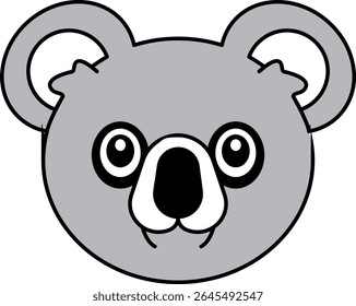 isolate Illustration icon of koala 