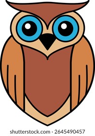 isolate Illustration icon of owl 