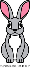 isolate Illustration icon of rabbit 