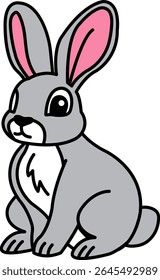 isolate Illustration icon of rabbit 