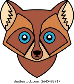 ícone Ilustração isolada de guaxinim