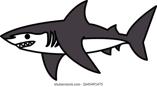 isolieren Illustration Symbol des Hais 
