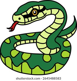 isolate Illustration icon of snake 
