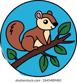 isolate Illustration icon of squirrel