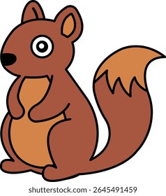 isolate Illustration icon of squirrel 