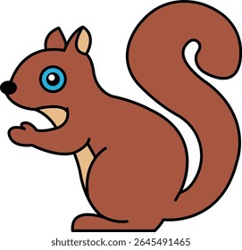 isolate Illustration icon of squirrel 