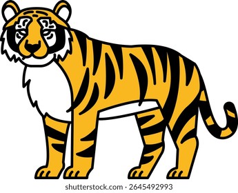 isolate Illustration icon of tiger 