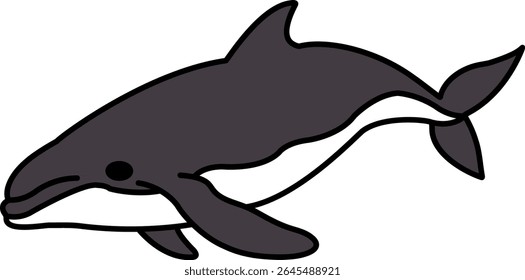 isolate Illustration icon of whale 