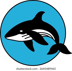 isolate Illustration icon of whale