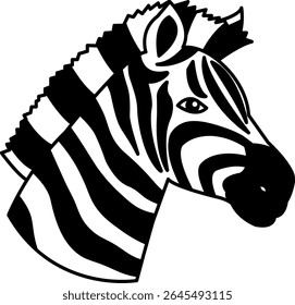 isolate Illustration icon of zebra 