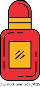 isolate illustration of a nail polish bottle
