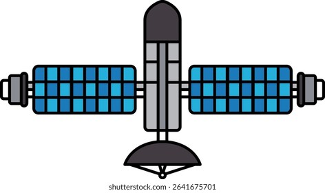 isolate illustration of a satellite