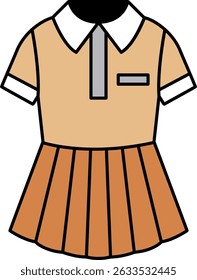 einzelne Abbildung einer Schuluniform