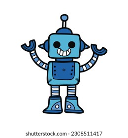 aíslar ilustración juguete robot azul