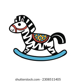 isolate illustration toy zebra doll