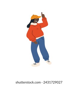 ilustración aislada de una mujer bailando 