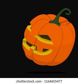 Isolate Jack'o lantern on transparent background