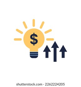 isolate light bulb idea icon symbol