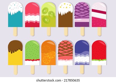 isolate of many favor ice cream stick.
