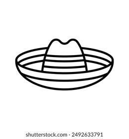 isolate mexican hat sombrero flat icon