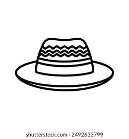 isolate mexican hat sombrero flat icon