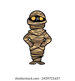 isolate mummy character on background