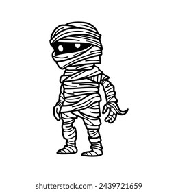 isolate mummy character on background