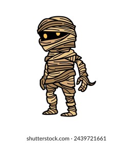 isolate mummy character on background