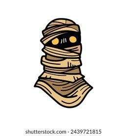 isolate mummy character on background