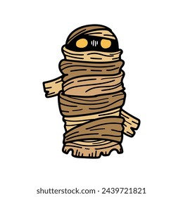 isolate mummy character on background