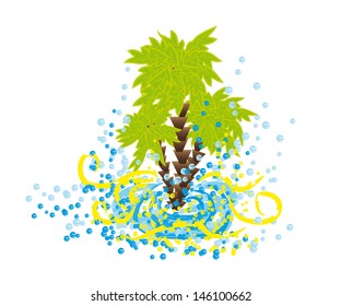 isolate palmtree. Summer vector element