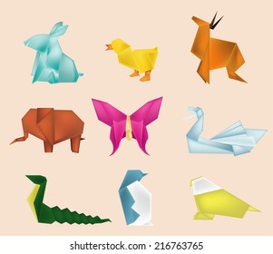 isolate of paper craft animal.
