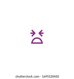 Isolate Persevering Face Vector Emoji, Icon, Emoticon