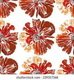 Isolate poppy realistic on the white background. Vector
