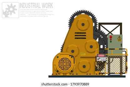 Isolate rotating machine on white background
